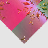 Golden Snowflake Luxe Weihnachtsgradient Seidenpapier (Detail)