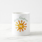 Golden Snowflake Monogram Festival Kaffeetasse (Mittel)