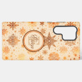 Golden Snowflake Samsung Galaxy Hülle (Rückseite (Horizontal))