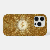 Golden Snowflake Swirl iPhone Hülle (Rückseite (Horizontal))