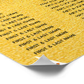 Golden Snowflake Weihnachten Hochzeit Seekarte Poster (Ecke)