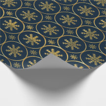 Golden Snowflake Weihnachtsgeschenkpapier