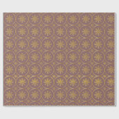 Golden Snowflake Weihnachtsgeschenkpapier Geschenkpapier (Flach)