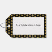 Golden Snowflake Weinkarte Geschenkanhänger (Rückseite Horizontal)