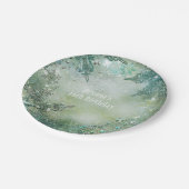 Golden Snowflake Wonderland Party Pappteller (Schrägansicht)