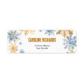 Golden Snowflakes Address Labels (Vorne)