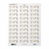 Golden Snowflakes Address Labels (Vorne)
