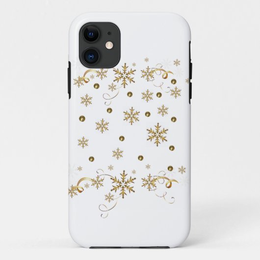 Golden Snowflakes Design iPhone Case-Mate iPhone Hülle (Rückseite)