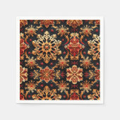 Golden Snowflakes Elegante Winterferien Design Serviette (Vorderseite)