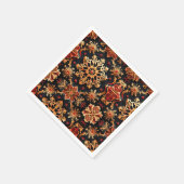 Golden Snowflakes Elegante Winterferien Design Serviette (Ecke)