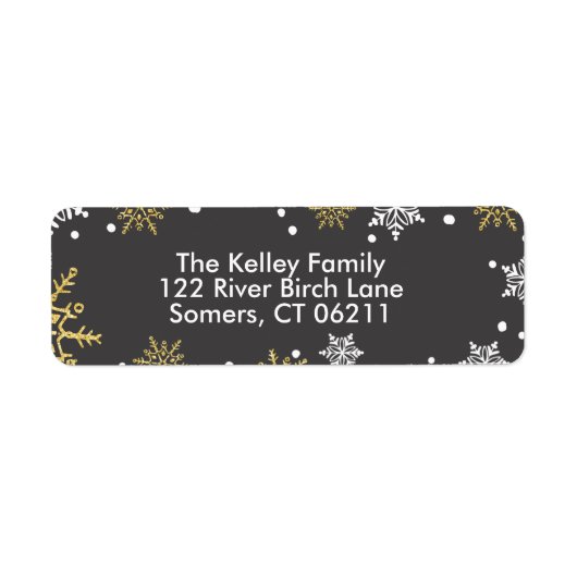 Golden Snowflakes - Feiertagsadresse (Vorne)