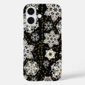 Golden Snowflakes Glam Case-Mate iPhone Hülle (Rückseite)