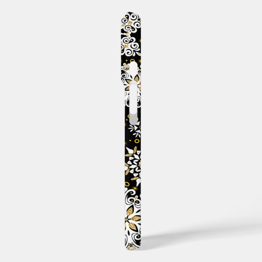 Golden Snowflakes Glam Case-Mate iPhone Hülle (Rückseite / Links)