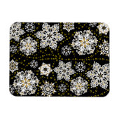 Golden Snowflakes Glam Magnet (Horizontal)