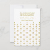 Golden Snowflakes Merry Christmas Photo Baby (Rückseite)