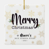 Golden Snowflakes Ornament (Rückseite)