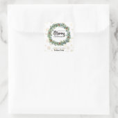 Golden Snowflakes Weihnachtsaufkleber Quadratischer Aufkleber (Tasche)