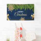Golden Snowflakes Weihnachtskarte, Frohe Weihnacht Banner (Insitu)
