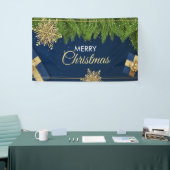 Golden Snowflakes Weihnachtskarte, Frohe Weihnacht Banner (Messeveranstaltung)