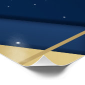 Golden Snowflakes Weihnachtskarte, Frohe Weihnacht Poster (Ecke)