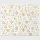 Golden Snowflakes Weihnachtswrapper Geschenkpapier (Flach)