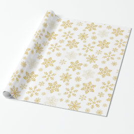 Golden Snowflakes Weihnachtswrapper Geschenkpapier