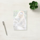 Golden Snub Nosed Monkey mit Baby Post-it Klebezettel (Büro)
