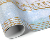 Golden Song Music Matt Wrapping Paper Geschenkpapier (Rolleneckpunkt)