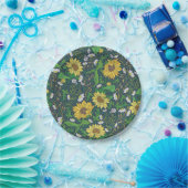 Golden Sonnenblumen Garden Art Paper Teller 7" (Party)