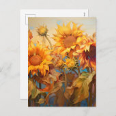 Golden Sonnenschein Blossom Bouquet Feiertagspostkarte (Vorne/Hinten)