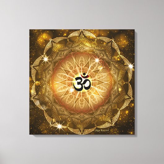 Golden Sound of Om Leinwanddruck (Vorderseite)