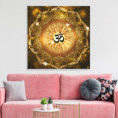 Golden Sound of Om Leinwanddruck (Insitu (Wohnzimmer))