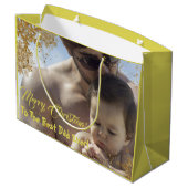 Golden Spark Elegante Der schönste Vater Ever Fris Große Geschenktüte (Rückseite Schrägansicht)