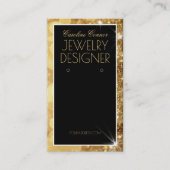 Golden Sparkeil Frame Earring Necklace Display Visitenkarte (Vorderseite)