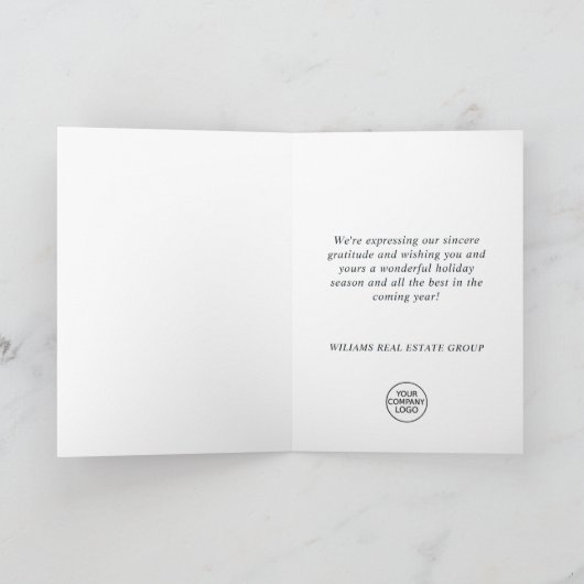 Golden Sparkle Feiertagskarte (Innenseite)