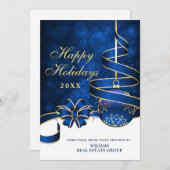 Golden Sparkle Feiertagskarte (Vorne/Hinten)