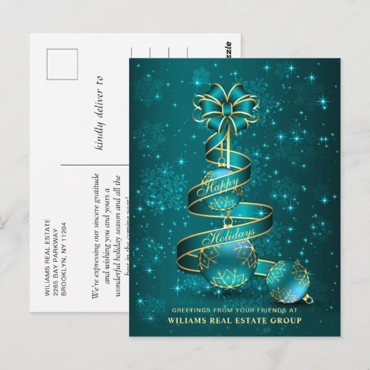 Golden Sparkle Postkarte (Vorne/Hinten)