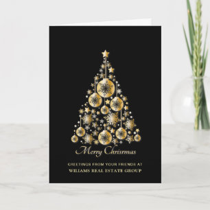 Golden Sparkle Weihnachtsstars Unternehmensgrüße Feiertagskarte