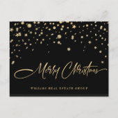 Golden Sparkle Weihnachtsstars Unternehmensgrüße Postkarte (Vorderseite)