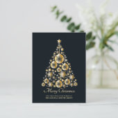 Golden Sparkle Weihnachtsstars Unternehmensgrüße Postkarte (Stehend Vorderseite)