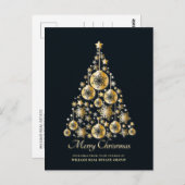 Golden Sparkle Weihnachtsstars Unternehmensgrüße Postkarte (Vorne/Hinten)