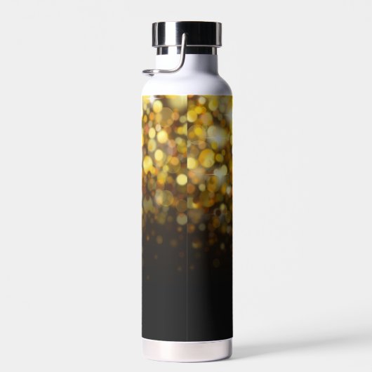 Golden Sparkling Bokeh Stars Beautiful Trinkflasche (Rechts)