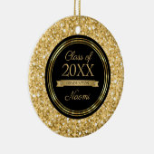 Golden Sparkling Glitzer Keramik Ornament (Rechts)