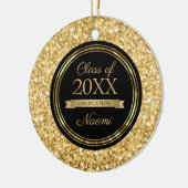 Golden Sparkling Glitzer Keramik Ornament (Links)