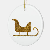 Golden Sparkling Weihnachten Keramik Ornament (Links)