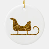 Golden Sparkling Weihnachten Keramik Ornament (Hinten)
