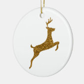 Golden Sparkling Weihnachtsmann Keramik Ornament (Links)