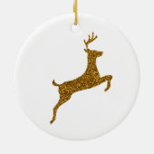 Golden Sparkling Weihnachtsmann Keramik Ornament (Hinten)