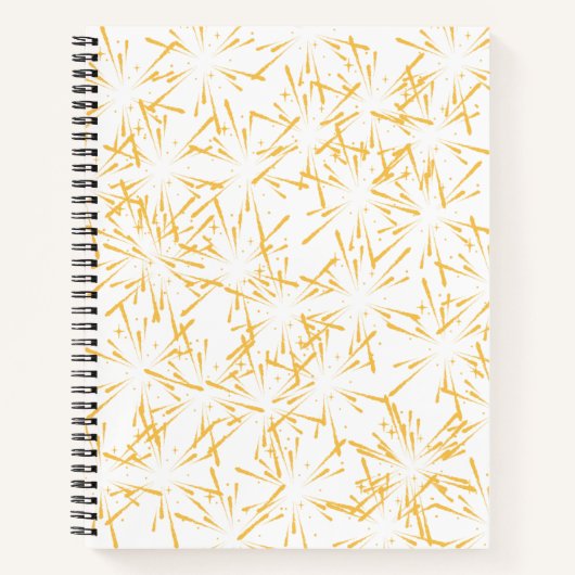 Golden Sparks Spiral Notebook Notizblock (Vorderseite)