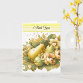 Golden Speckled Birne Vielen Dank Notecard Karte (Gelbe Blume)